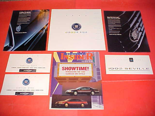 1992 CADILLAC ELDORADO TOURING COUPE SEVILLE STS BROCHURE PAINT CHIPS LOT OF 7
