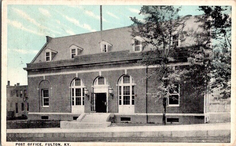 Vintage Postcard Post Office Fulton KY Kentucky                            E-341