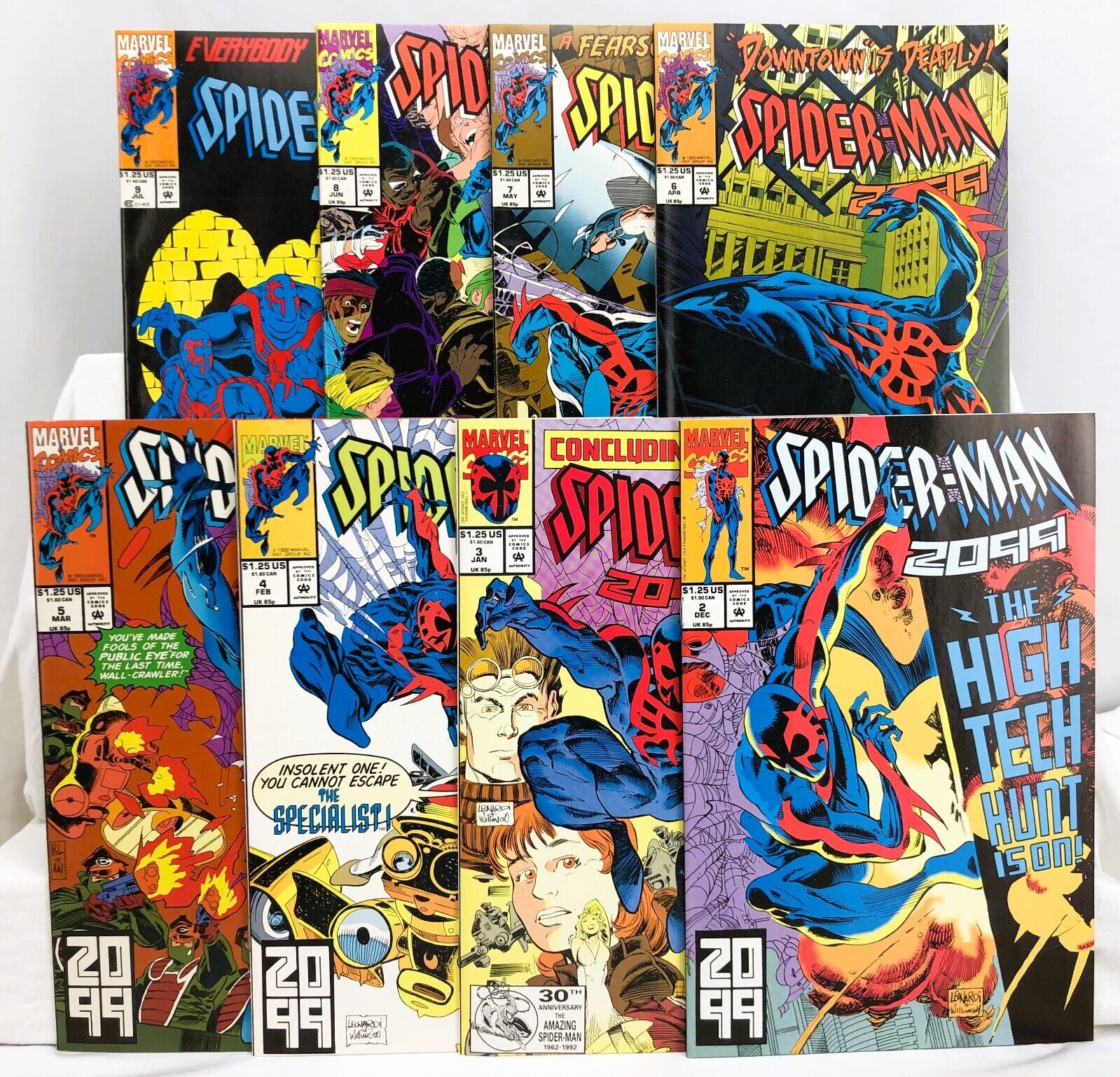 Spider-Man 2099 #2-9 (1992-93, Marvel) 8 Issue Lot