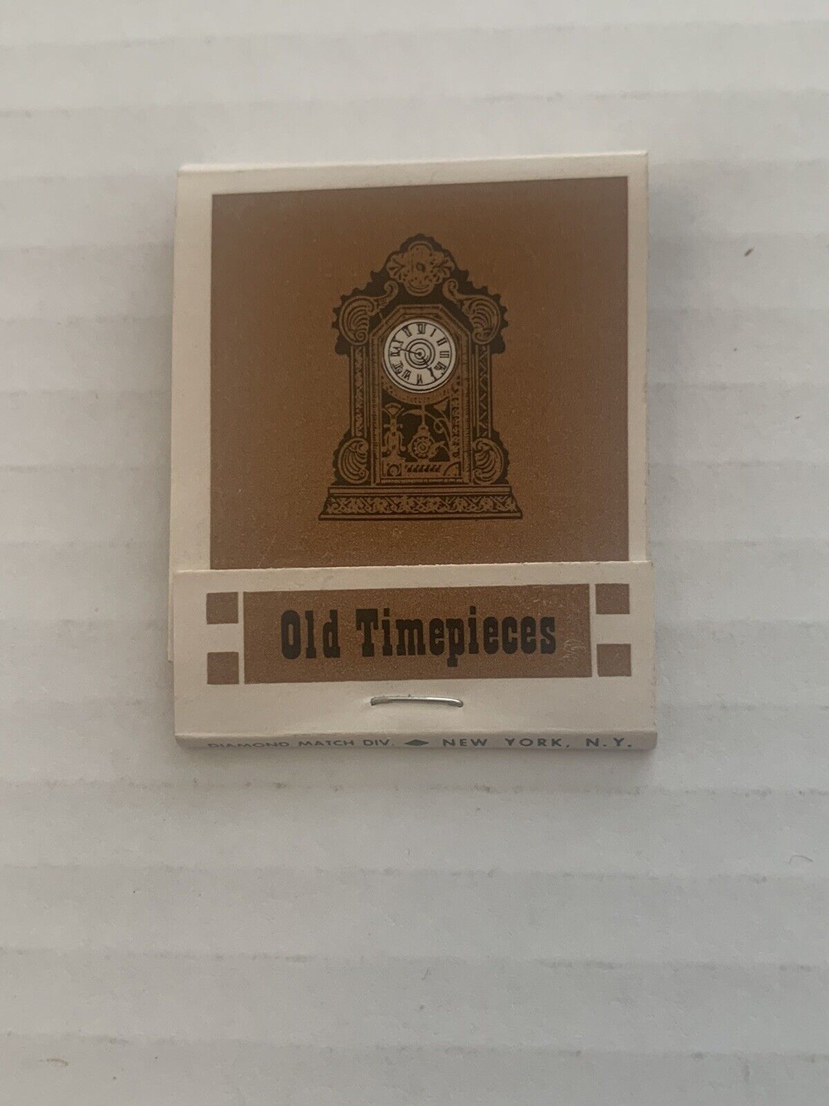Vintage Old Timepieces Matchbook Full Unstruck Ad Matches Souvenir Collect