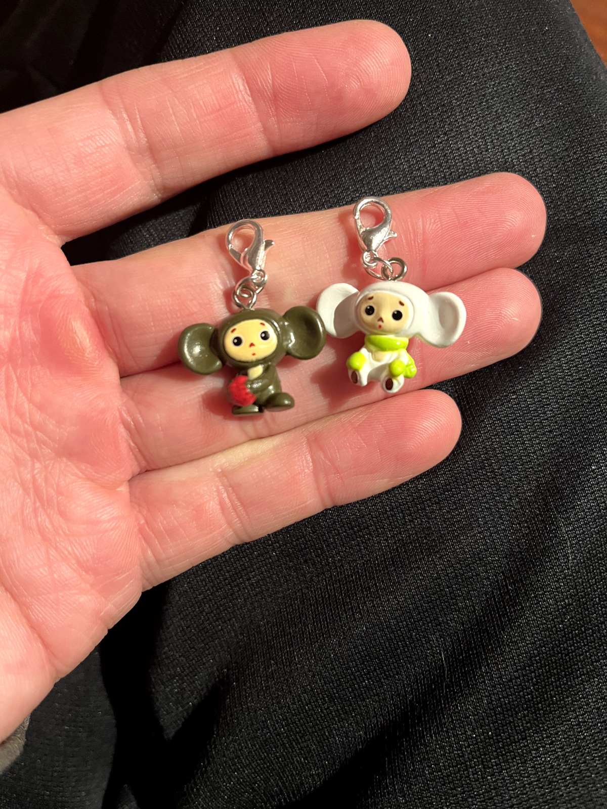 Cheburashka Monkey Mini Figure Charms 2x
