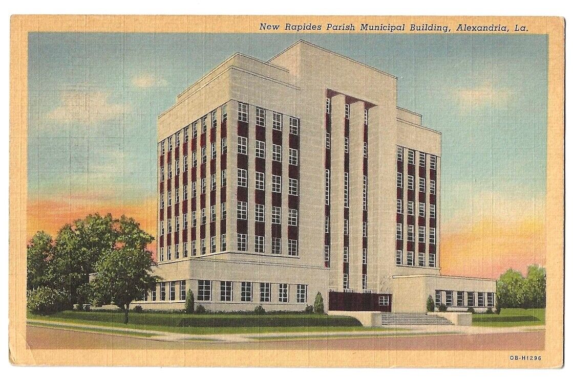 Alexandria Louisiana c1940\'s new Rapides Parish Municipal Building