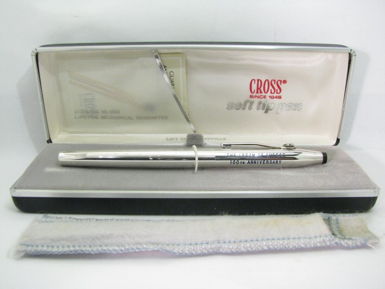 Cross Century 925 Sterling Silver Soft Tip Pen Philadelphia Cream Cheese 100 Yrs