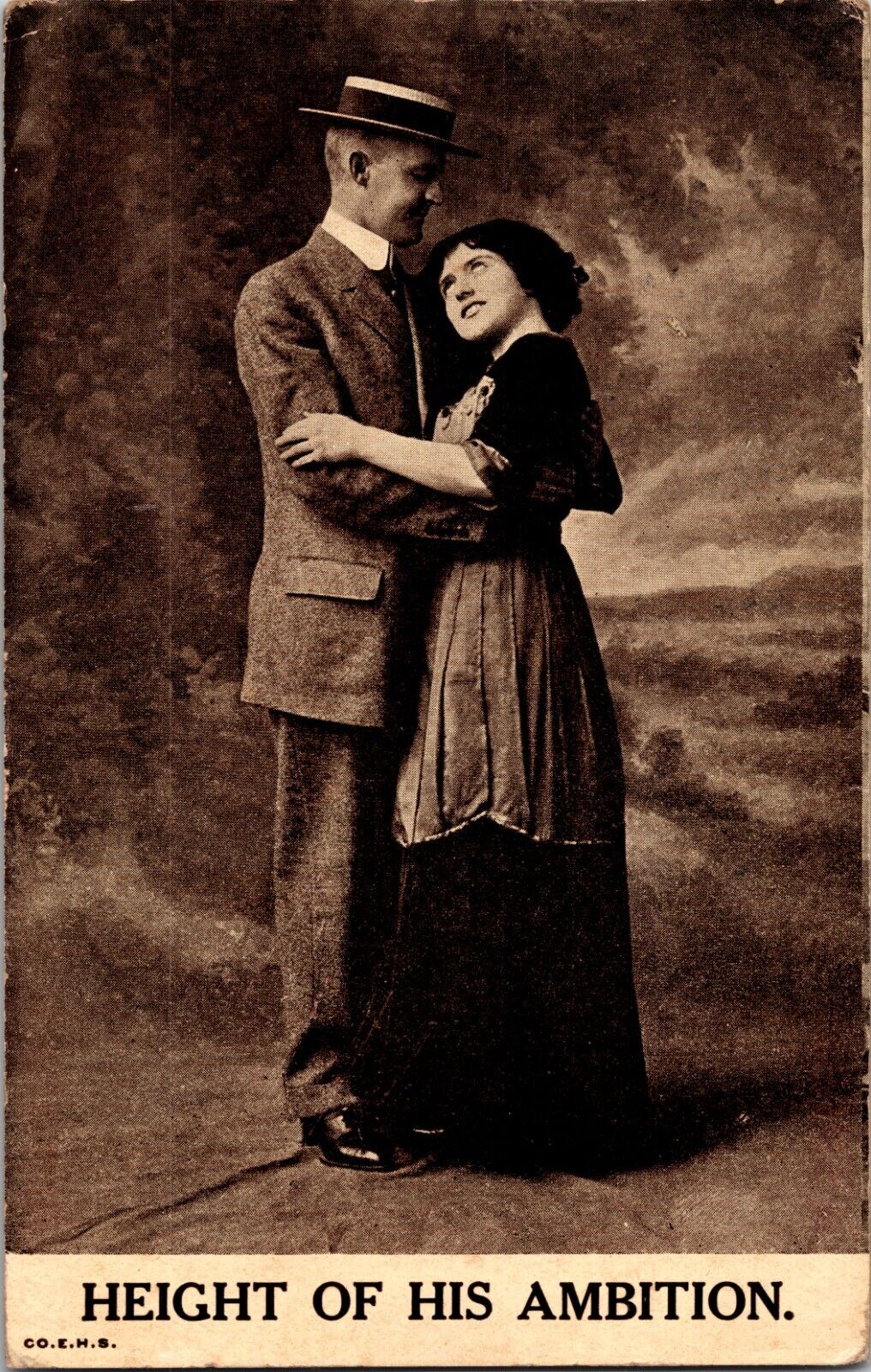 Postcard Romance Vintage Man Woman 1912 Posted A12