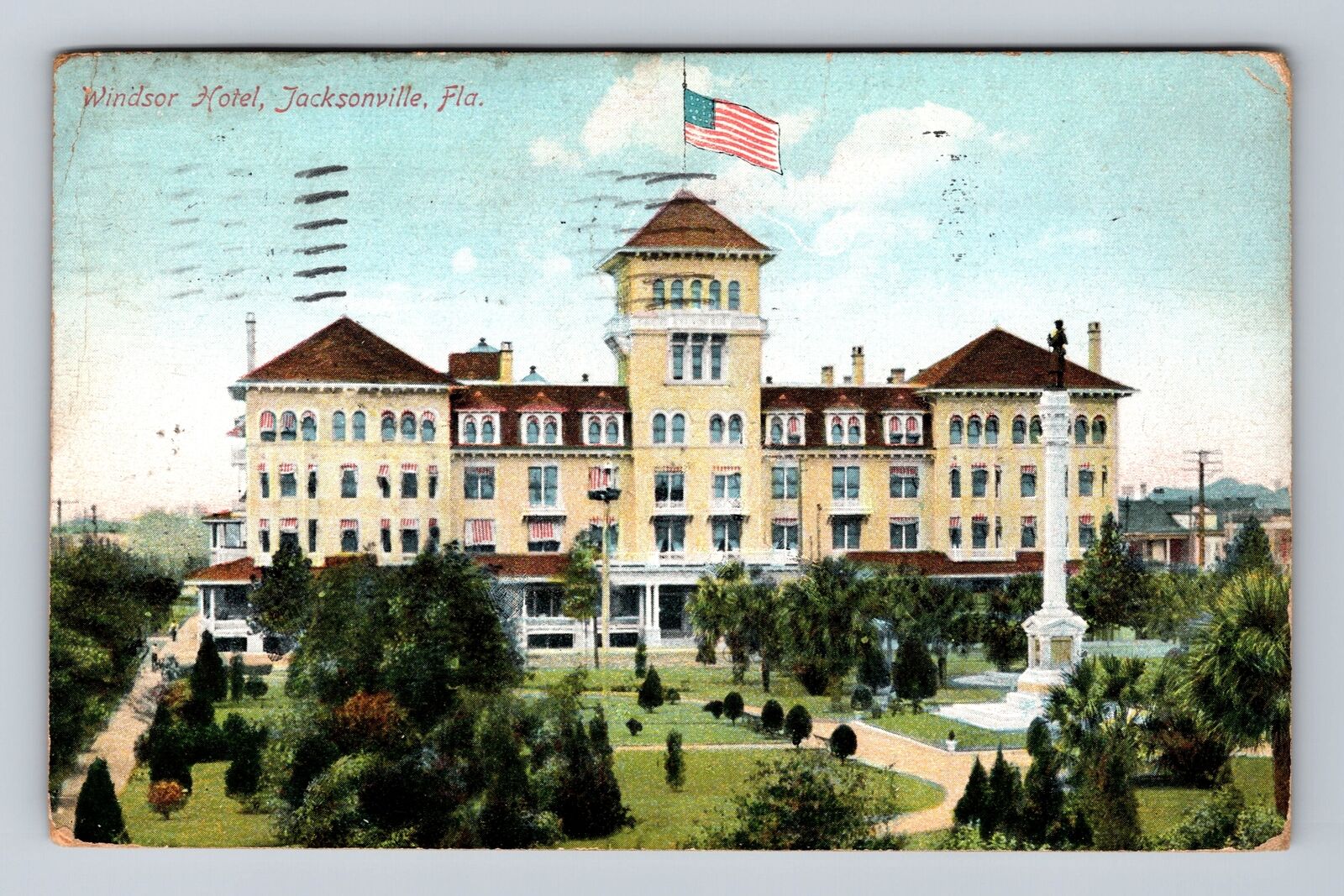 Jacksonville FL-Florida, Windsor Hotel, Advertising, Antique Vintage Postcard