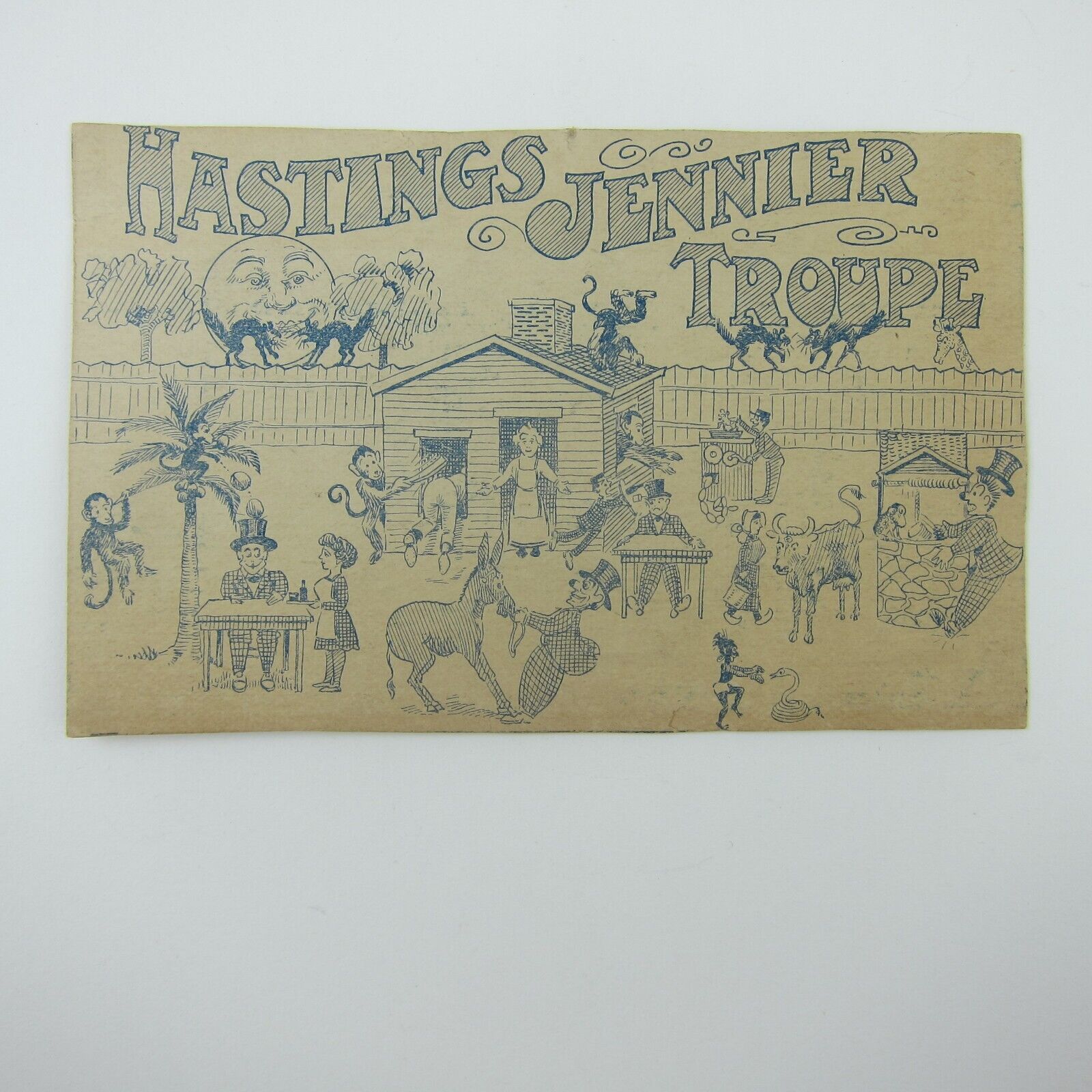 Circus Clowns Postcard Hastings Jennier Troupe Comic Florida Antique 1910s RARE