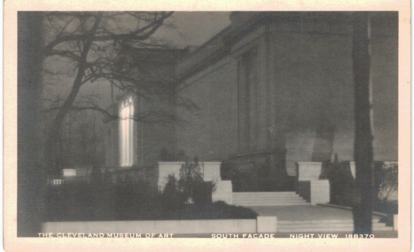 Cleveland RPPC Night View Museum Of Art Real Photo 1930 OH 