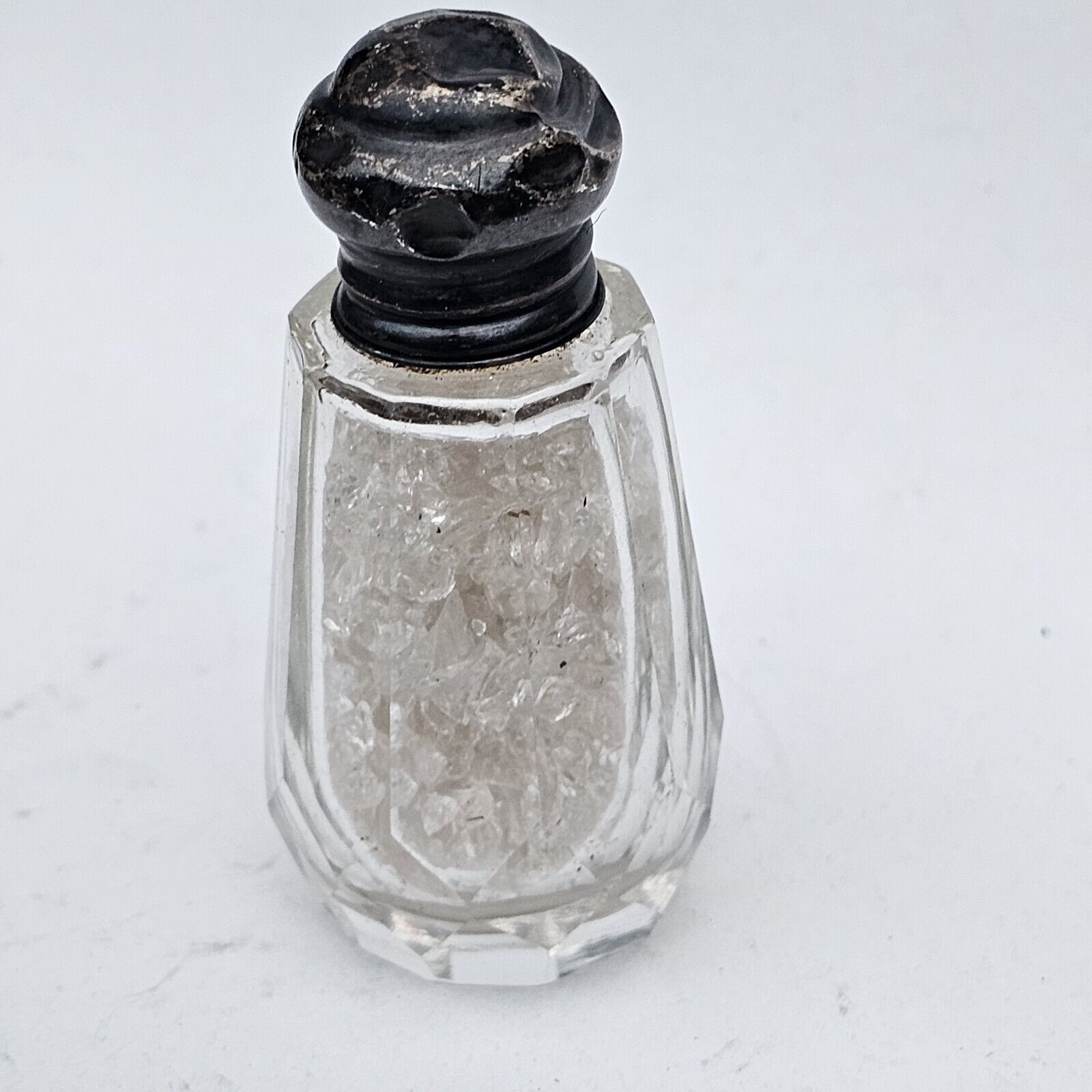 Antique / Vintage Cut Glass and Silver ?  Smelling Salts Bottle