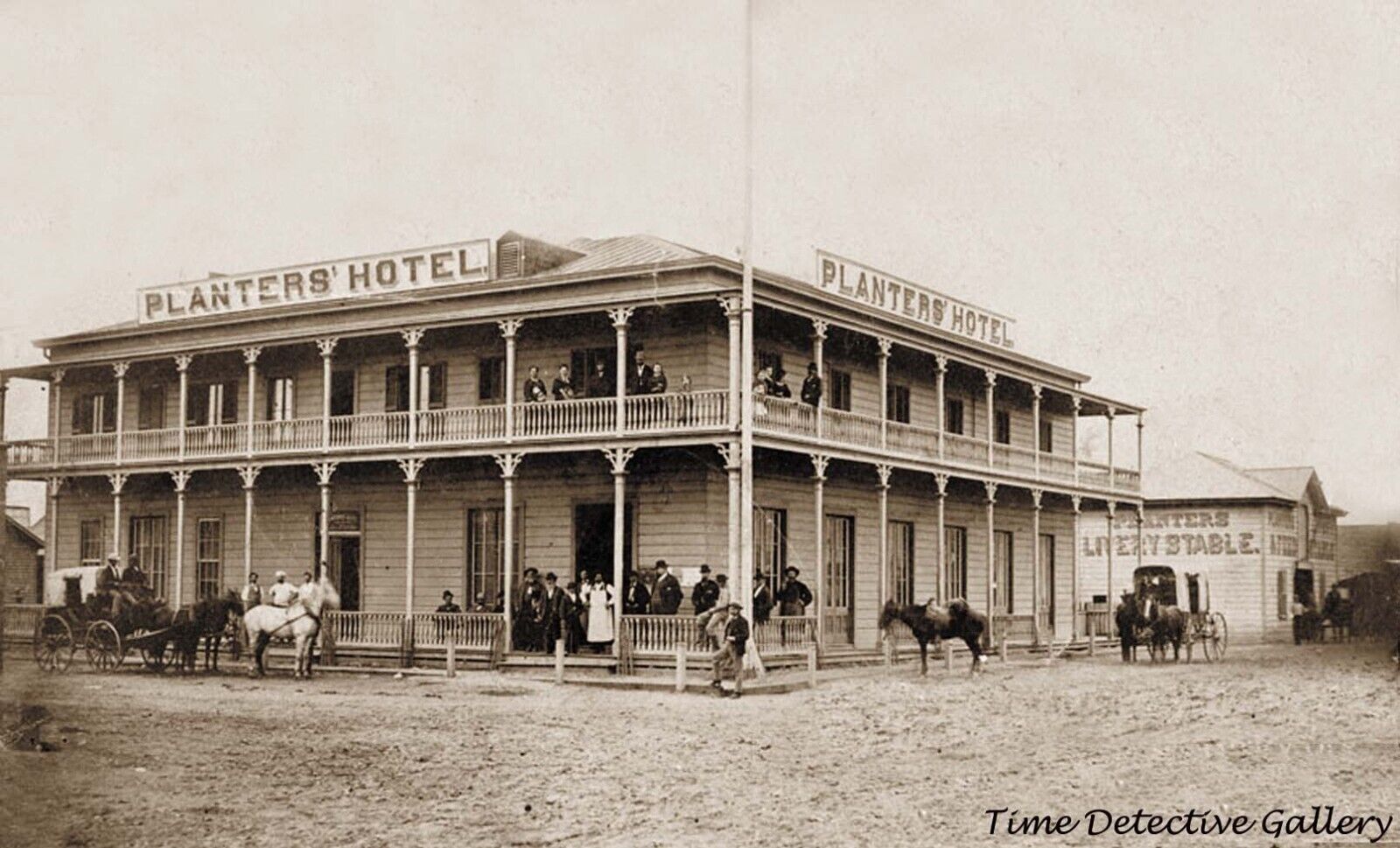 Planters Hotel, Anaheim, California - c1870s - Historic Photo Print
