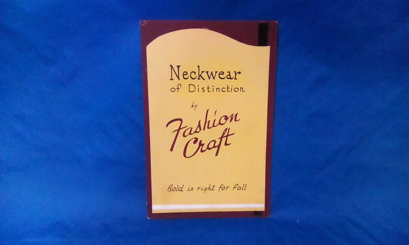  Fashion Craft  -  Cardboard Counter Sign Vintage Advertising