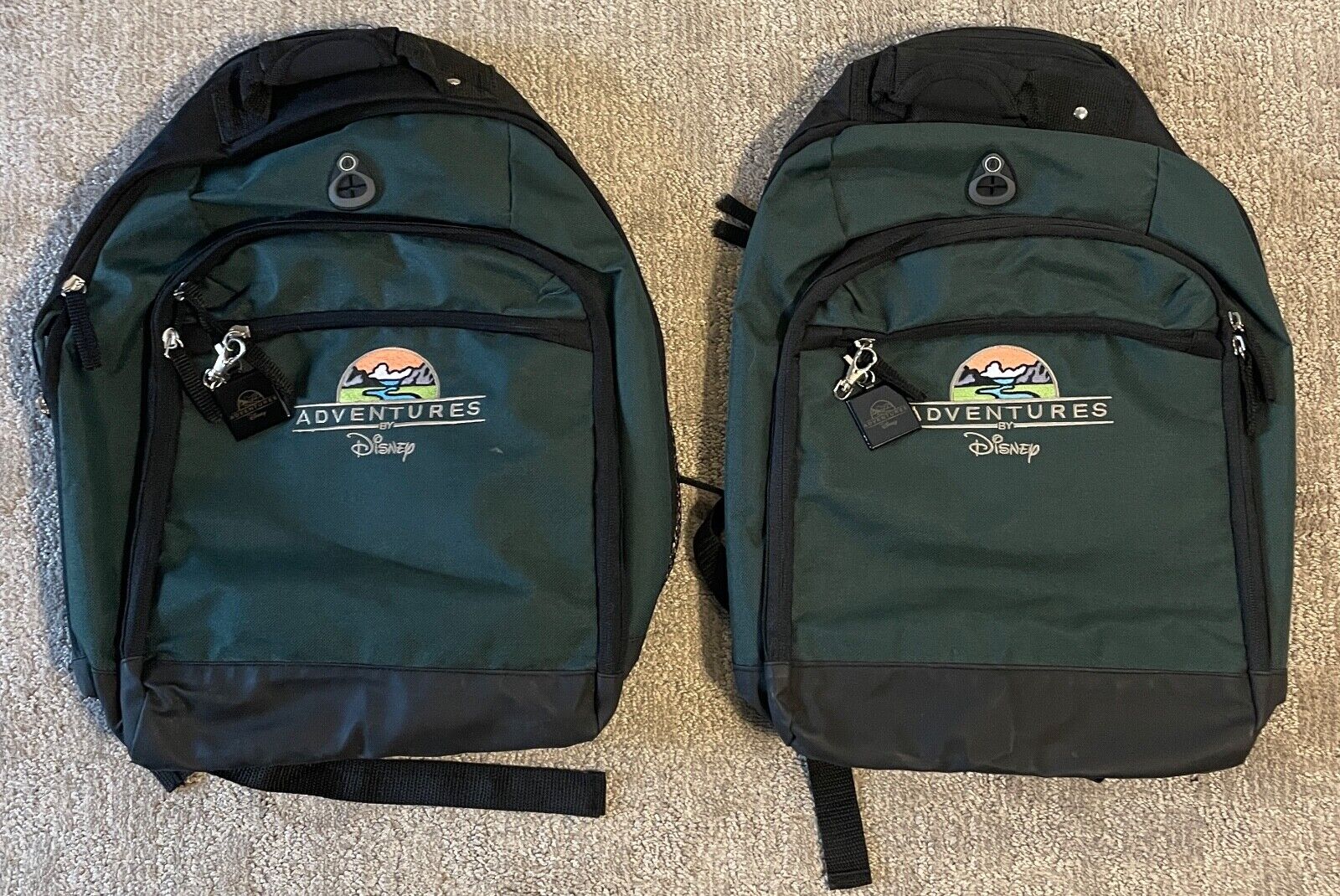 Set 2 Adventures by Disney Matching Backpacks Bags Parks Forest Green