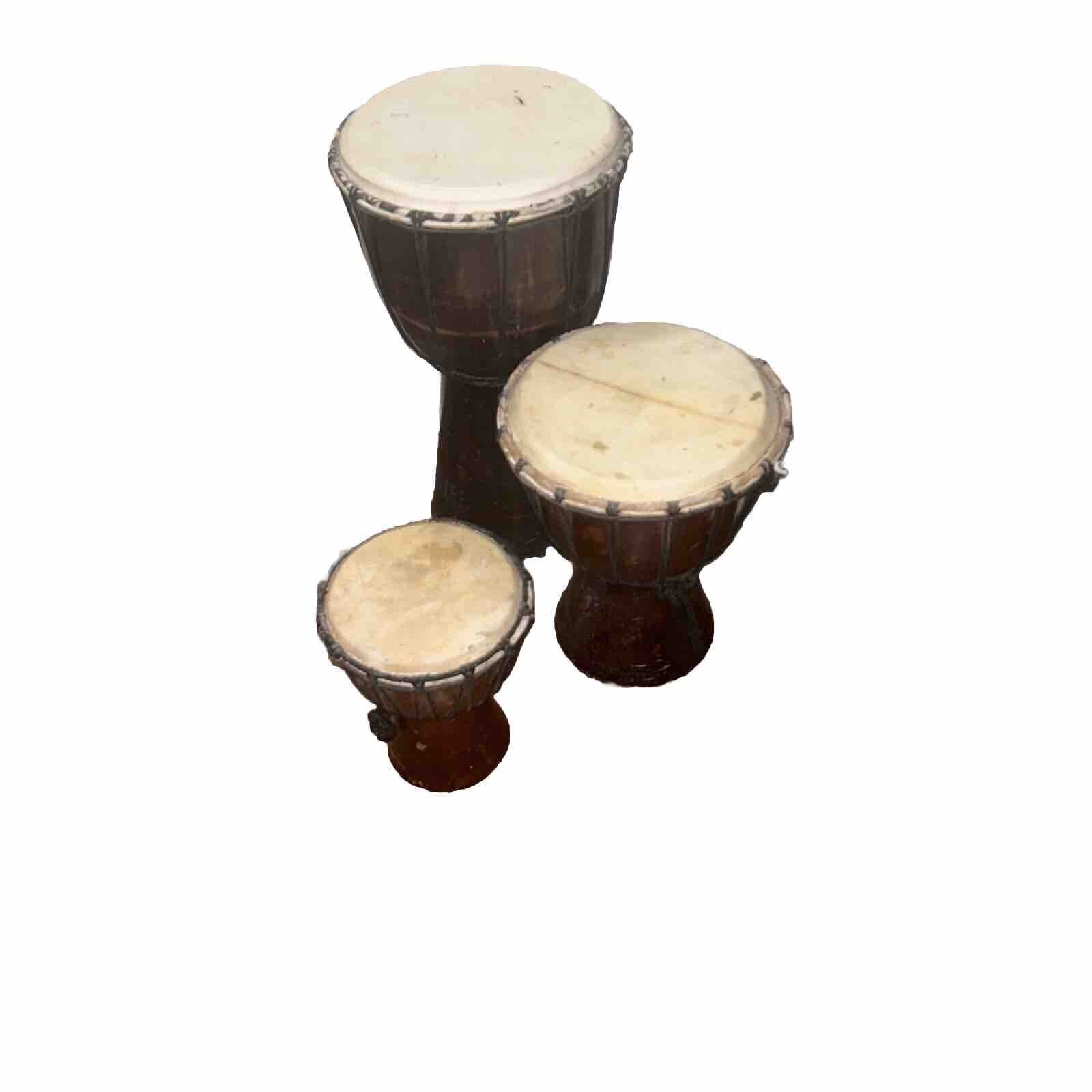 African Handcrafted Bongo Set