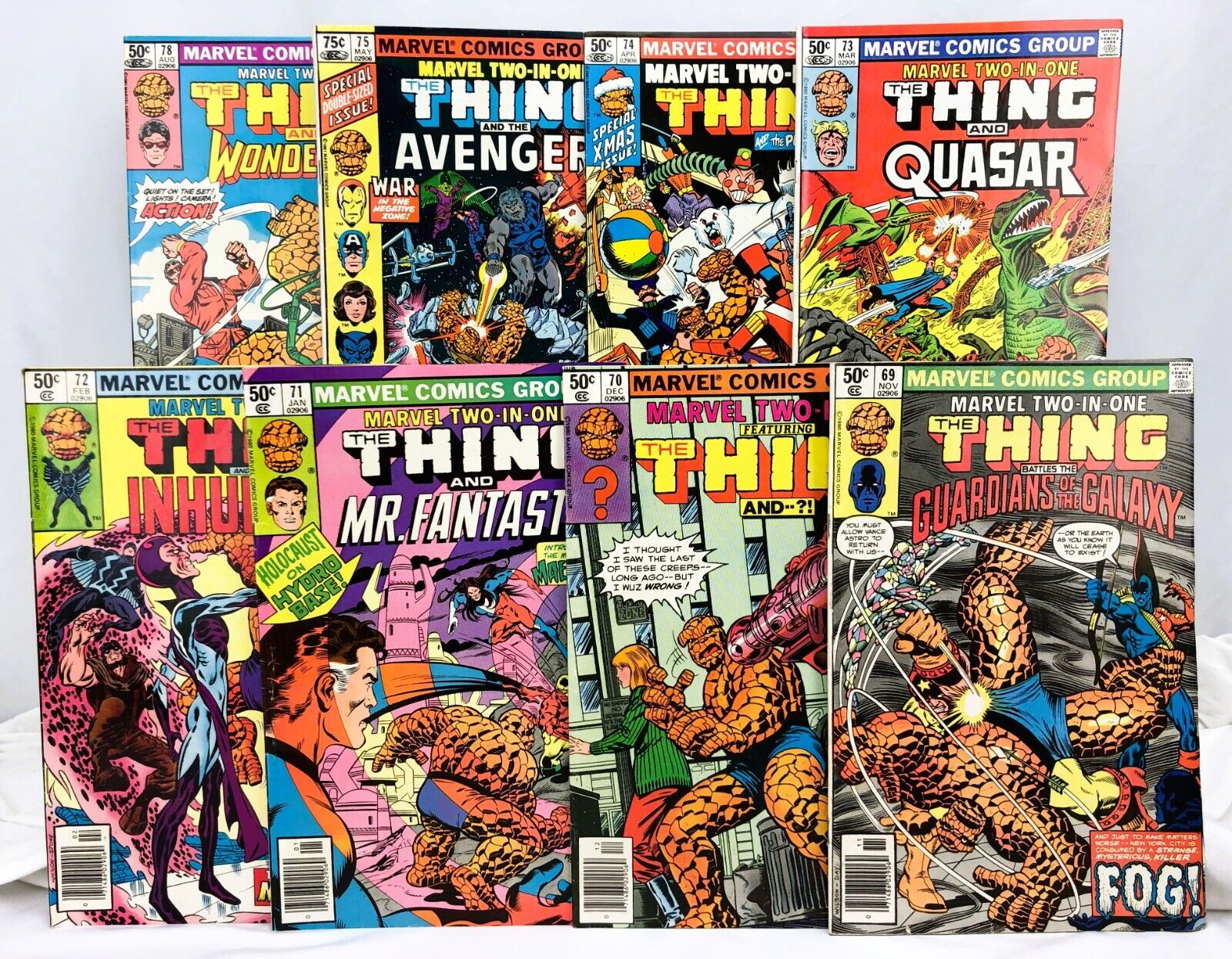Marvel Two-In-One #69-75, 78 (1980-81, Marvel) 8 Issue Lot