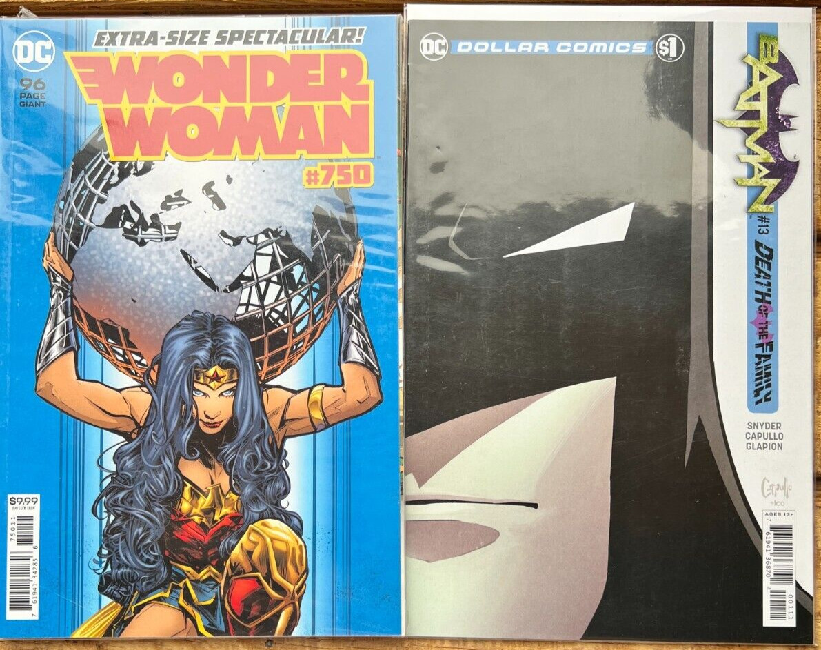 DC COMICS WONDER WOMAN #750, BATMAN #13 DEATH OF THE FAMILY