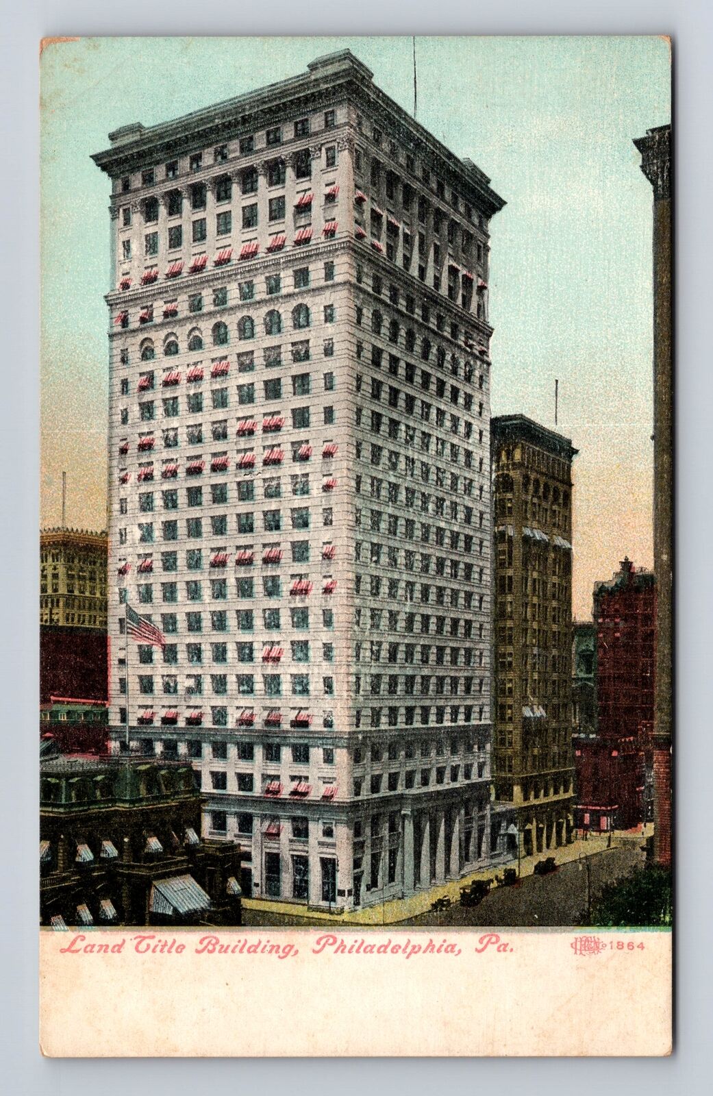 Philadelphia PA-Pennsylvania, Land Title Building, Antique, Vintage Postcard
