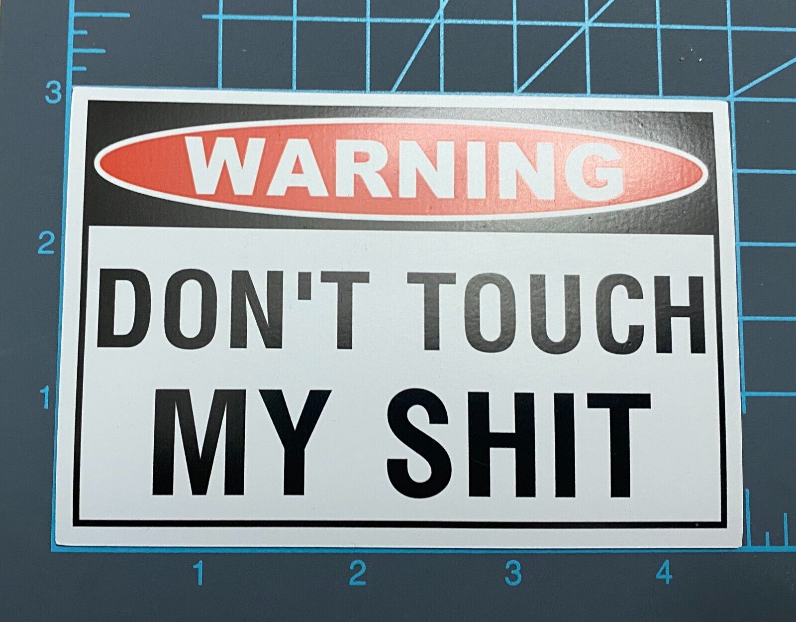 TOOLBOX TATTOO MAGNET REFRIDGE WARNING DONT TOUCH MY S*** M0093X5