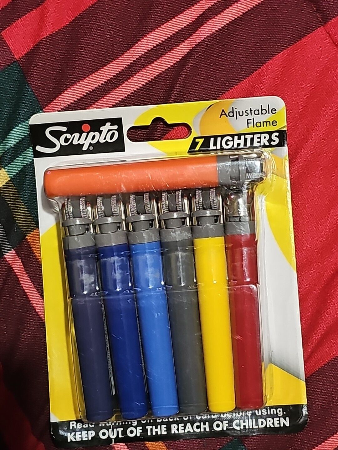 Scripto Lighter Views Lighters View Spark Adjustable Flame 7 Pack Disposable New