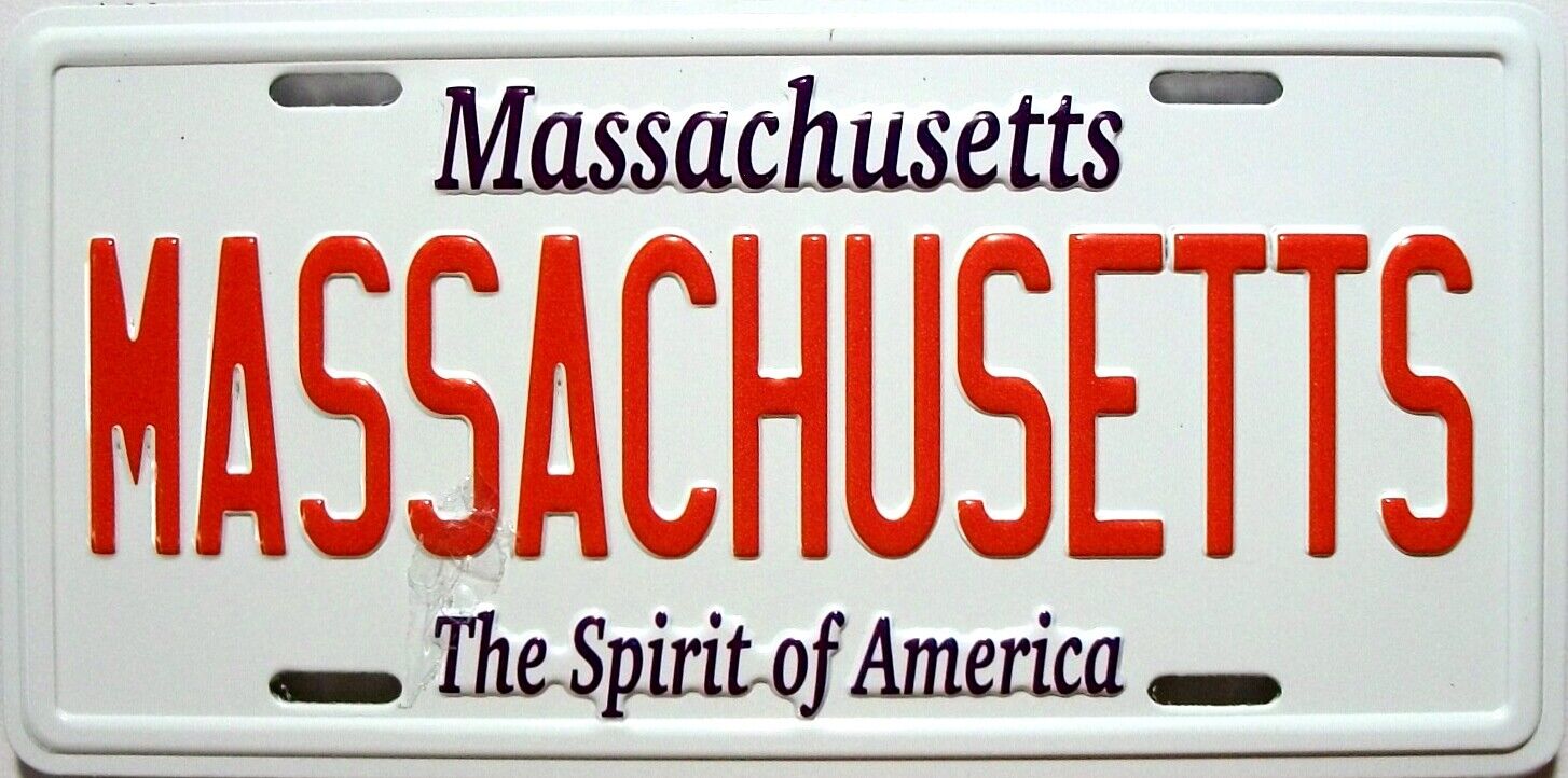 Massachusetts State License Plate Novelty Fridge Magnet