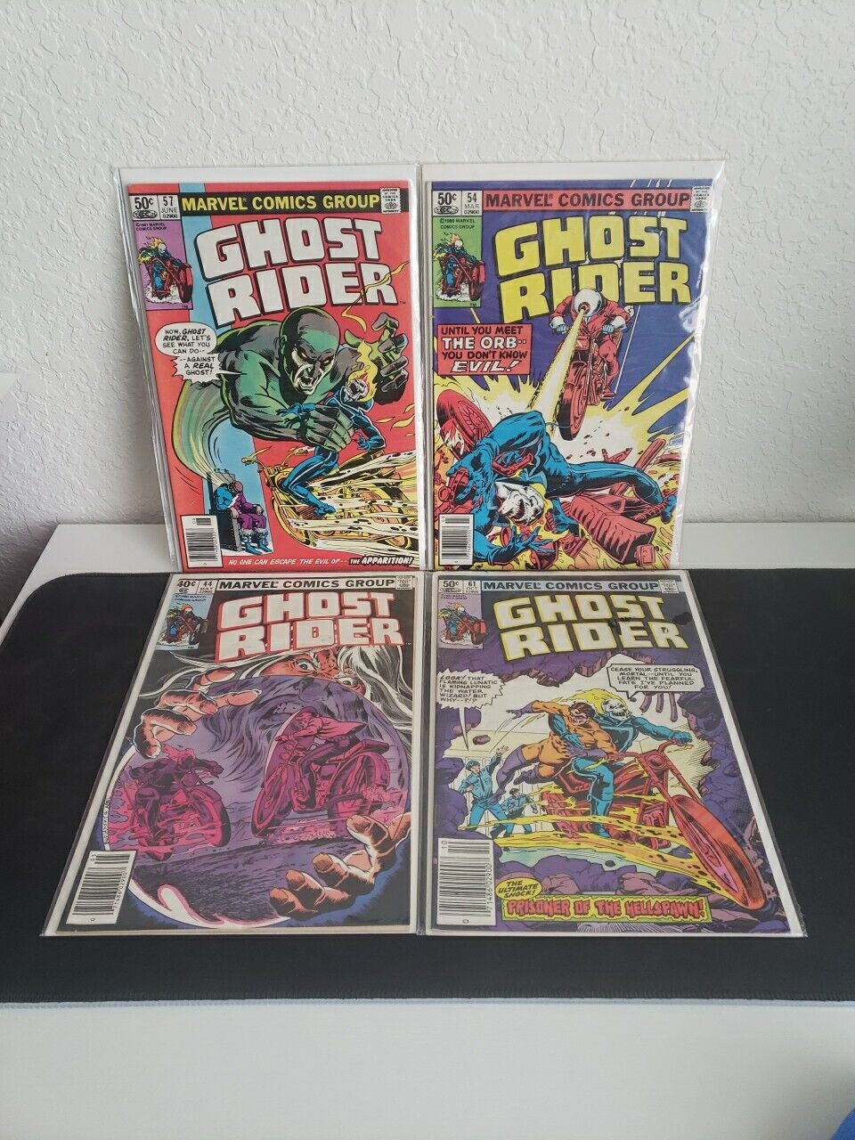 Ghost Rider Lot of 4 Vintage Marvel Comics (1980-81) Issues: 44, 54, 57 & 61.