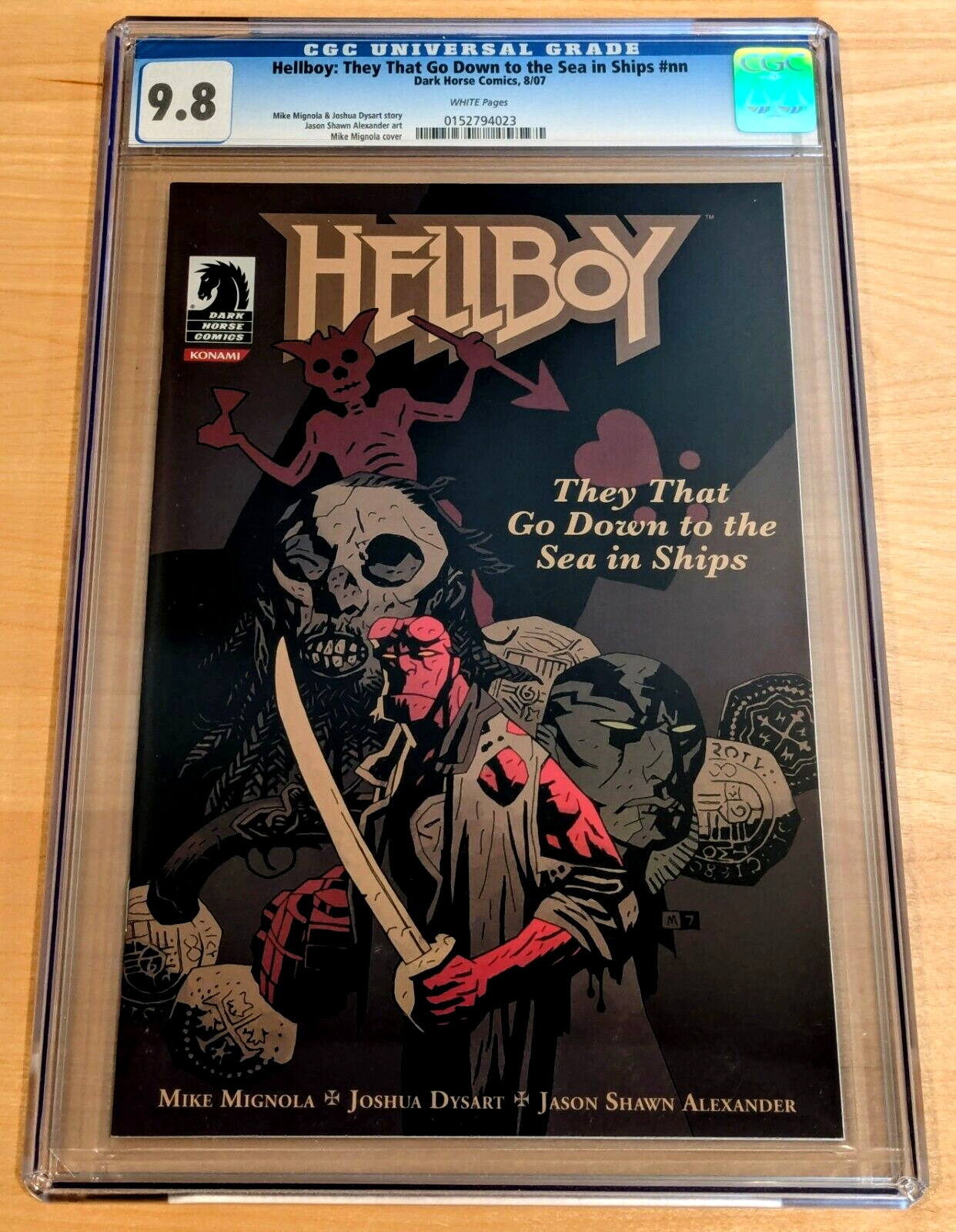 HELLBOY THEY THAT GO DOWN TO THE SEA IN SHIPS CGC 9.8 2007 NYCC KONAMI VARIANT