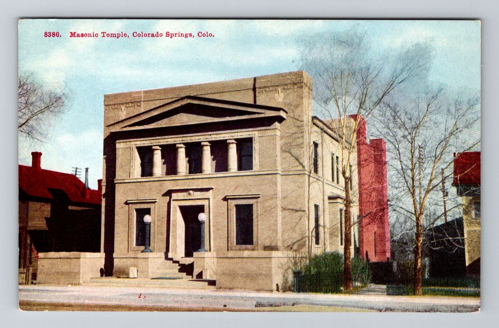 Colorado Springs CO-Colorado, Masonic Temple, Vintage Postcard