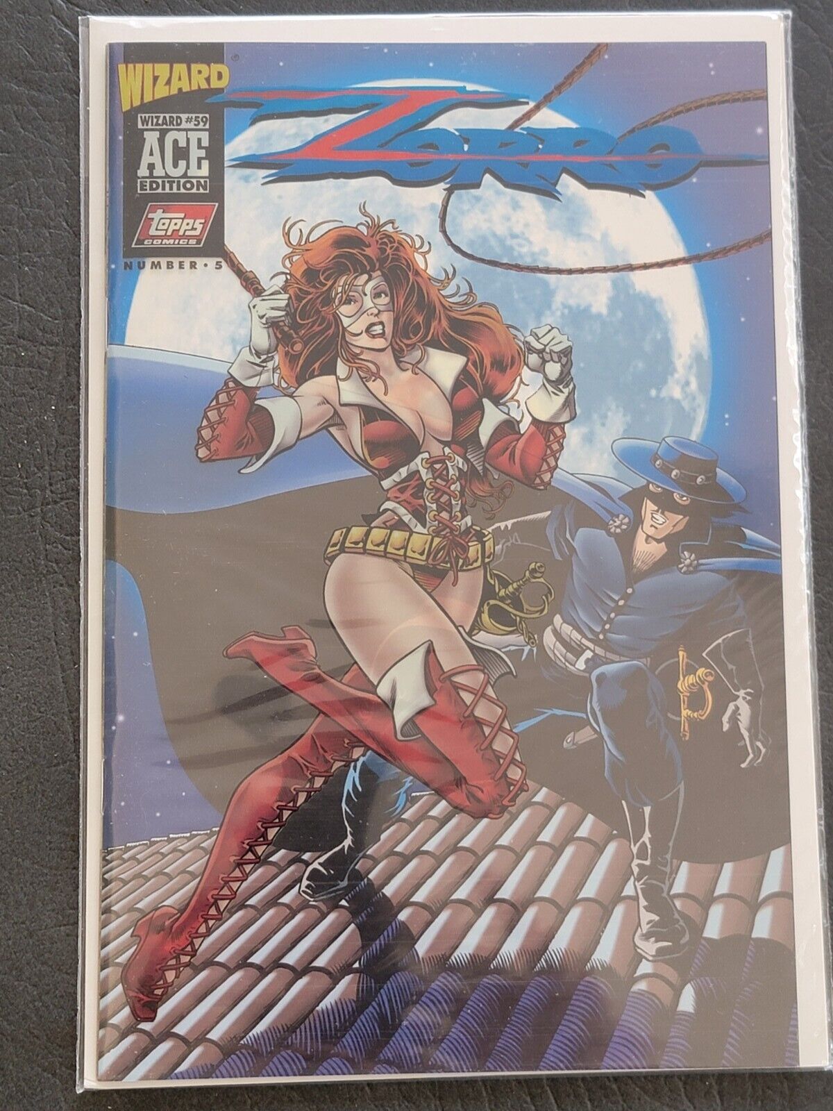 Wizard ACE Edition #59 Topps Comics # 5 Lady Rawhide Acetate Cover 1st