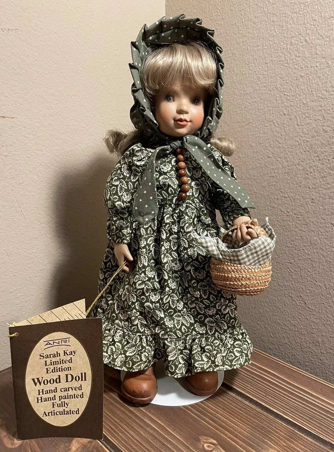 Anri by Sarah Kay Limited Edition 14” Wood Doll “Emily”