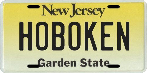 Hoboken New Jersey Aluminum License Plate