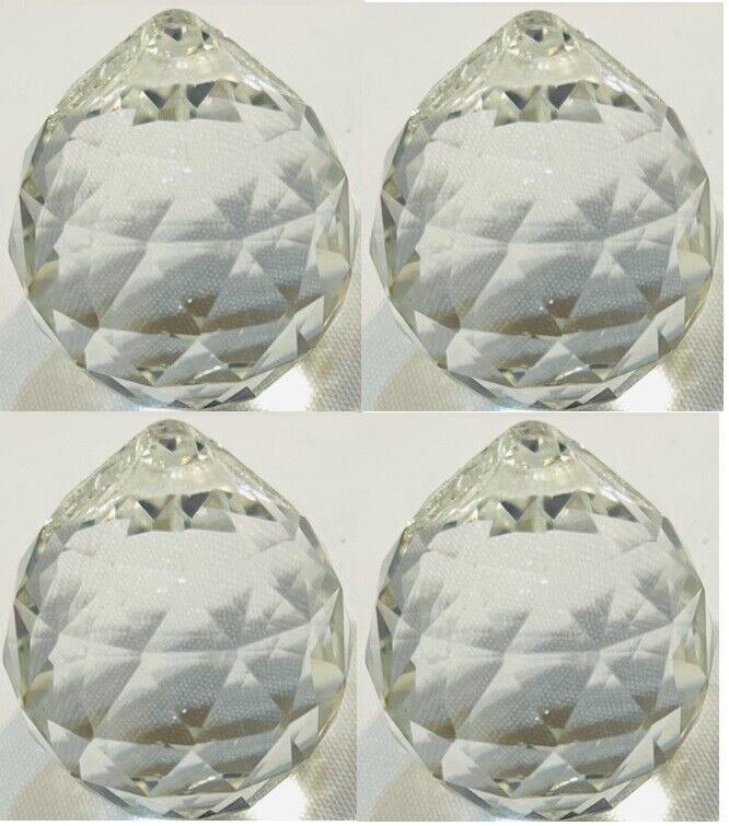 4pc 30mm Crystal Ball Prism Chandelier Hanging Replacement Part