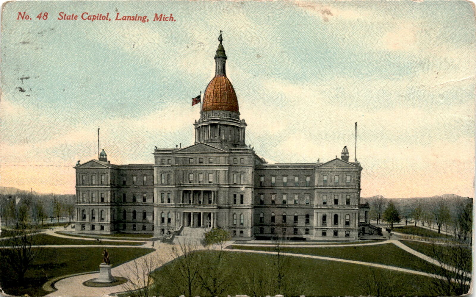 State Capitol, Lansing, Mich, Conven. Freed, Bert, Rod, Klara Postcard