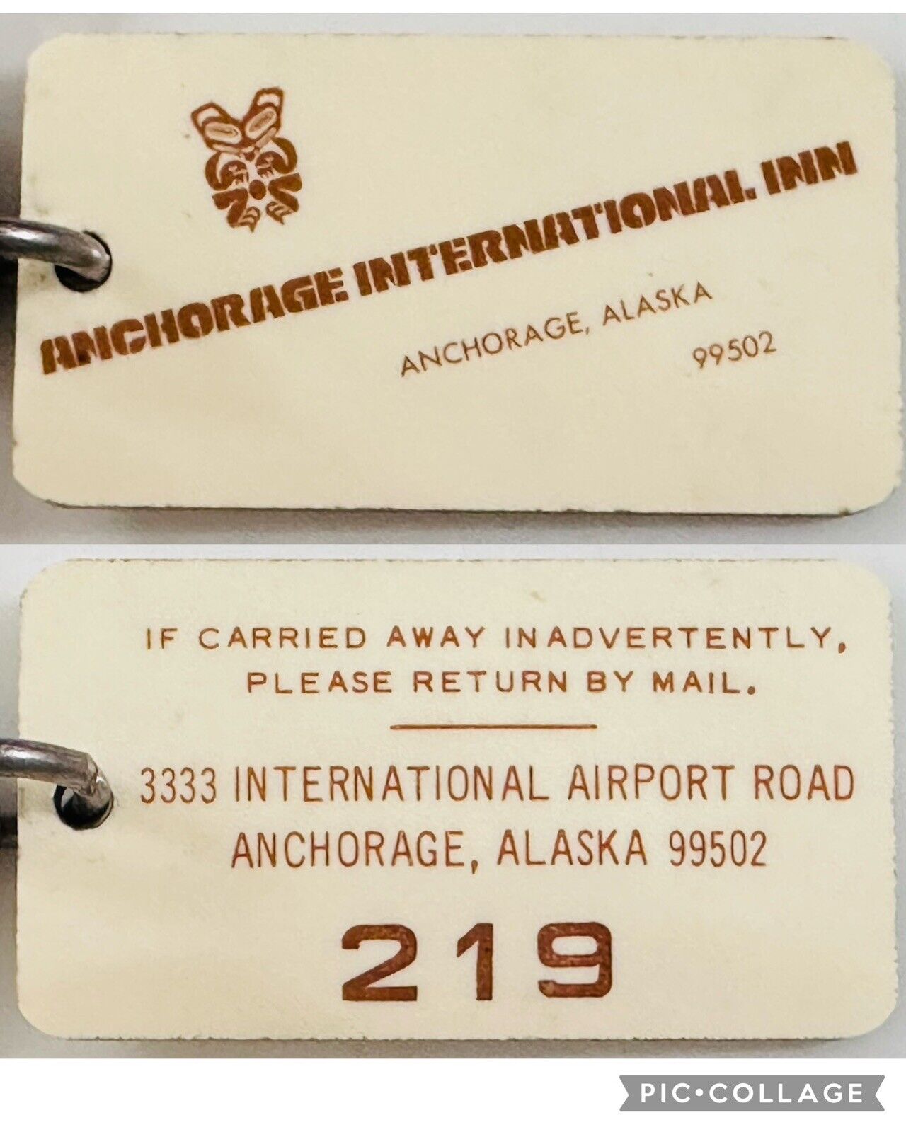 Anchorage International Inn Anchorage, Alaska 99502 Hotel Room Key #21￼9