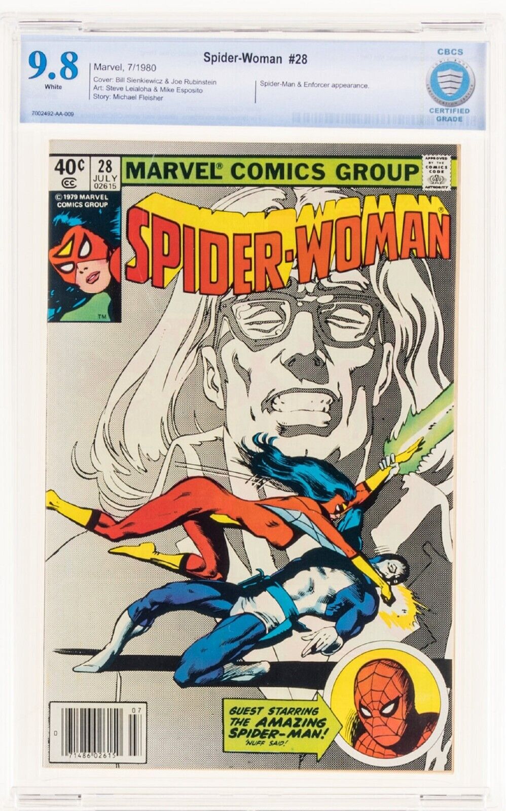 Spider-Woman #28 CBCS 9.8 NEWSSTAND Variant Marvel 1980 Bronze Age🔥cgc