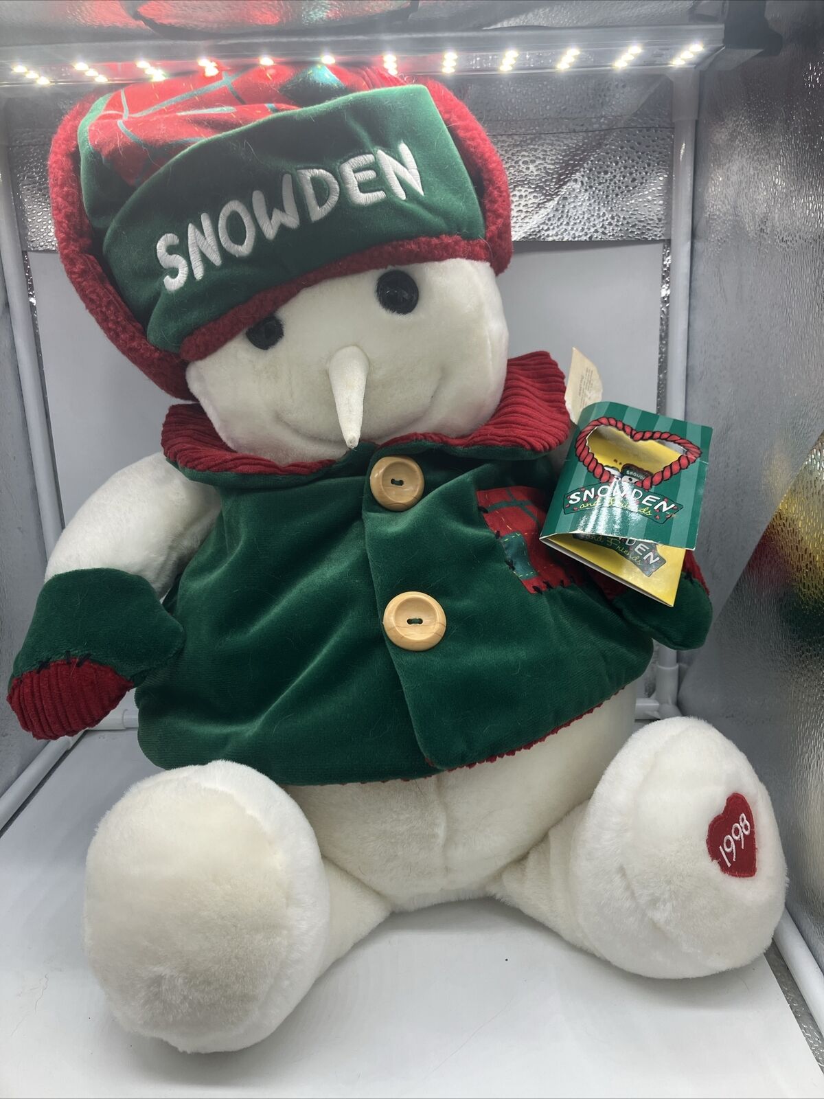 Vintage SNOWDEN and Friends 1998 Target Exclusive Christmas Snowman Plush Tags