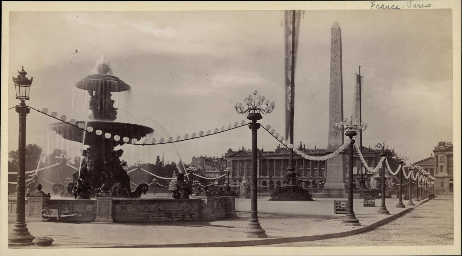 France, Paris, Universal Exhibition of 1878, Place de la Concorde, Panorama vi
