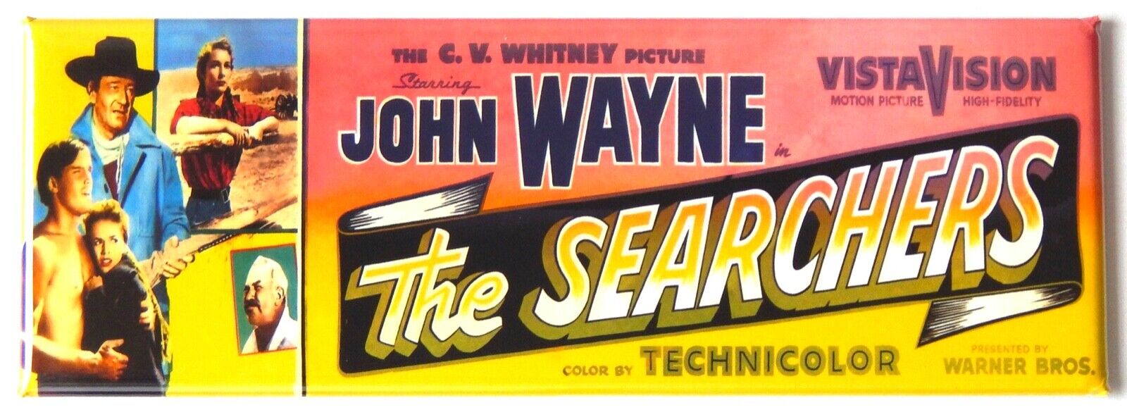 The Searchers FRIDGE MAGNET (1.5 x 4.5 inches) banner movie poster
