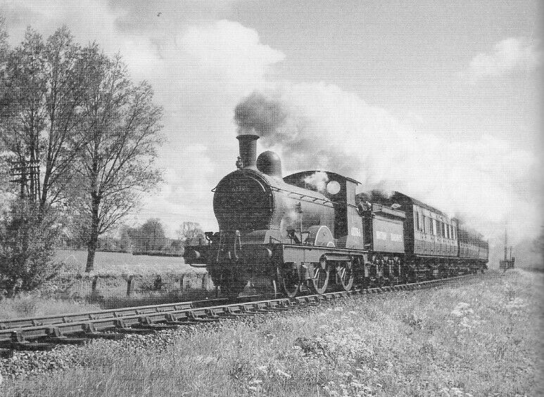 MARKS TEY CAMBRIDGE TRAIN BR 62786 CAVENDISH 1951 VINTAGE MOUNTED RAILWAY PRINT