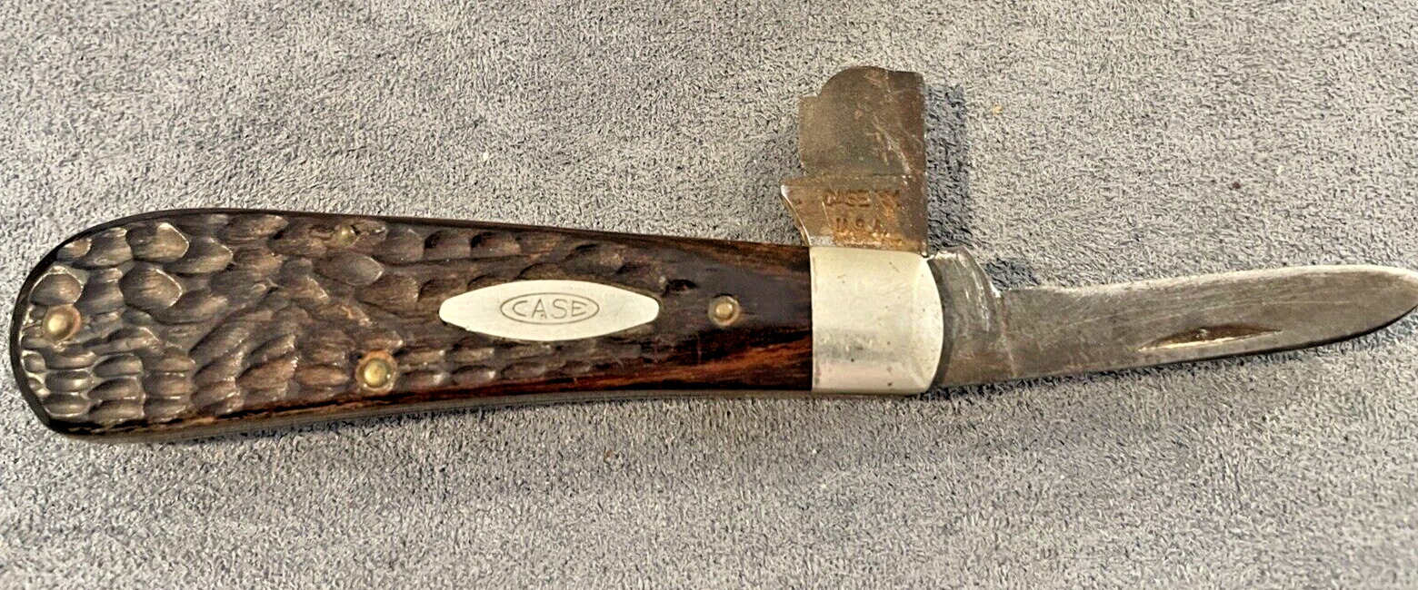Vintage (1965-69) Case XX 6217 Loom Fixer knife red bone handles --1119.23