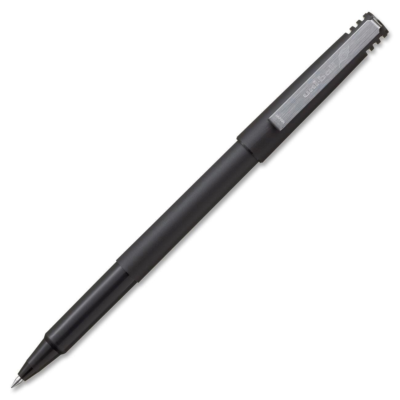 12 - UNI-BALL Roller Pens - MICRO BLACK - 0.5mm - Rollerball - uniball