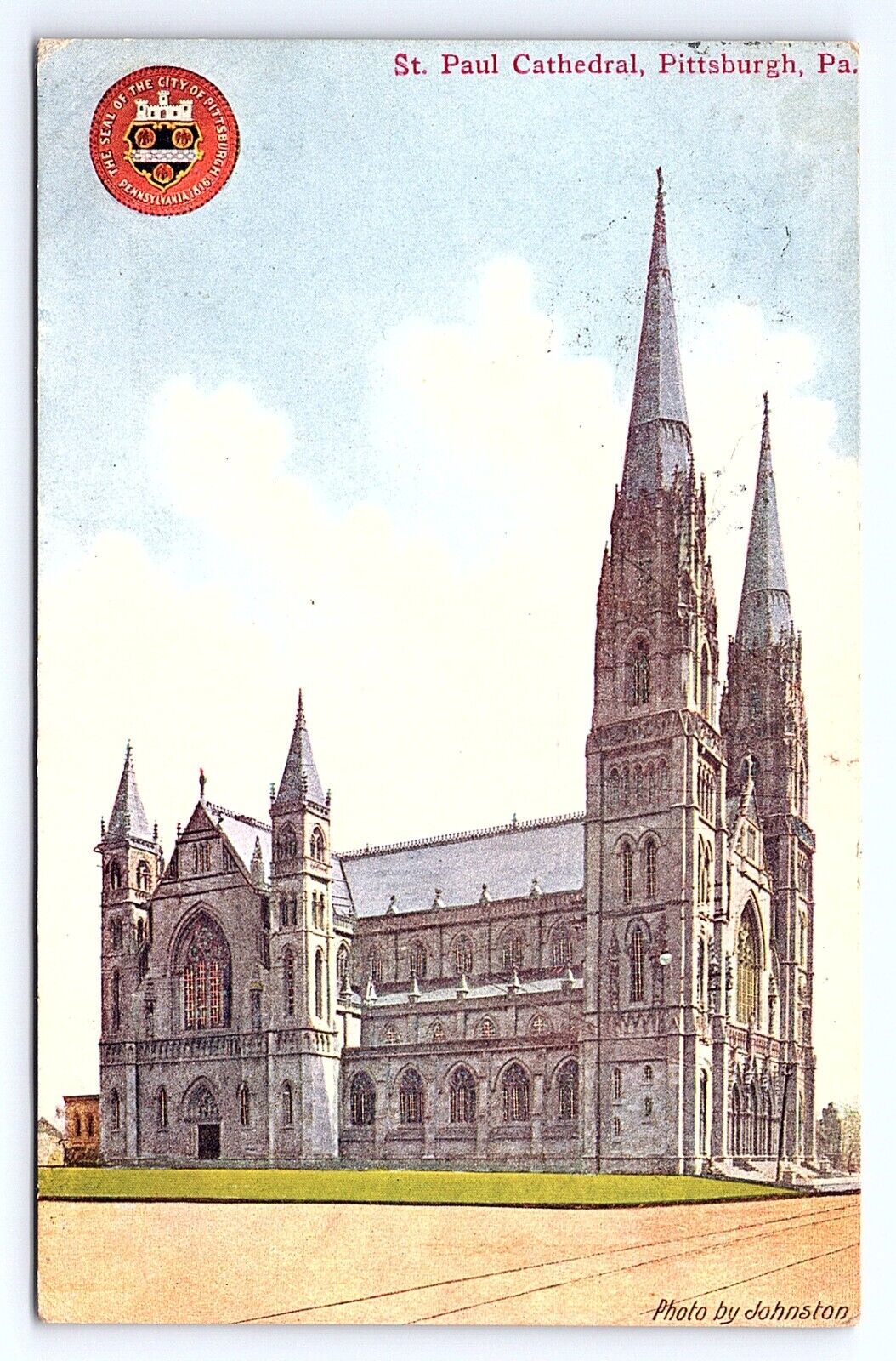 Postcard St. Paul Cathedral Pittsburgh Pennsylvania PA c.1910s