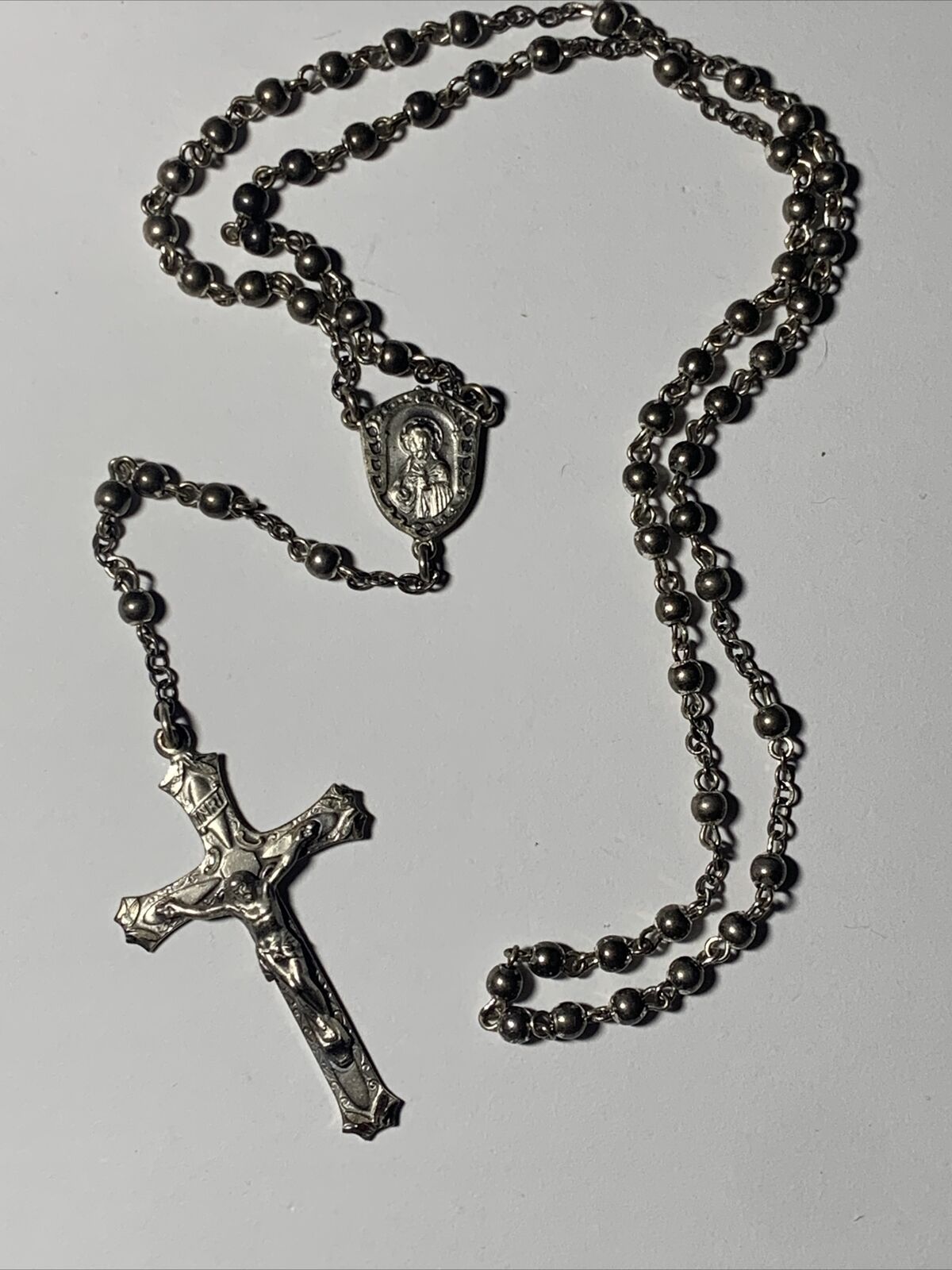 Stunning Antique Sterling Silver Rosary
