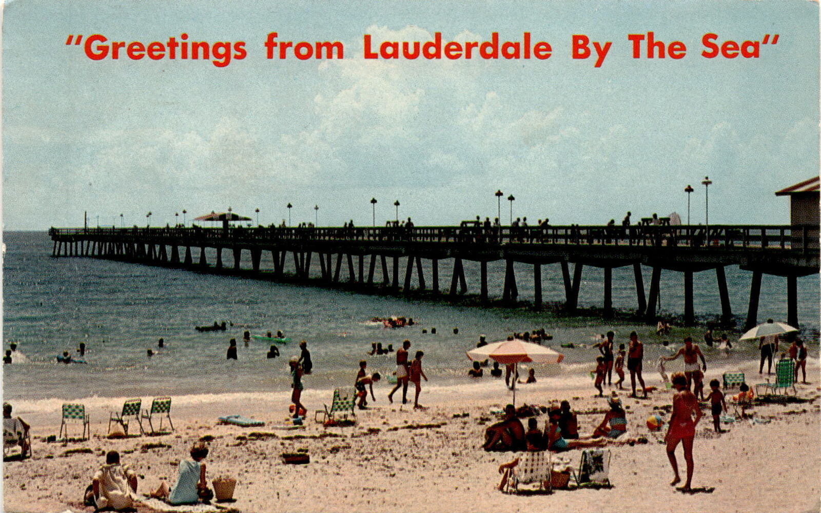 Lauderdale By The Sea, Atlantic Ocean, Billy, Jem, Mary June Postcard