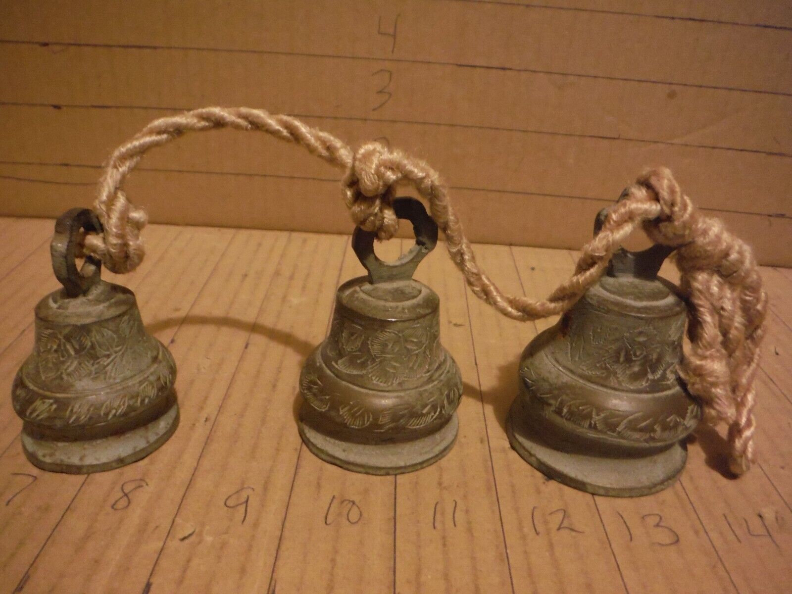 Vintage Etched Brass Bells of Sarna lot