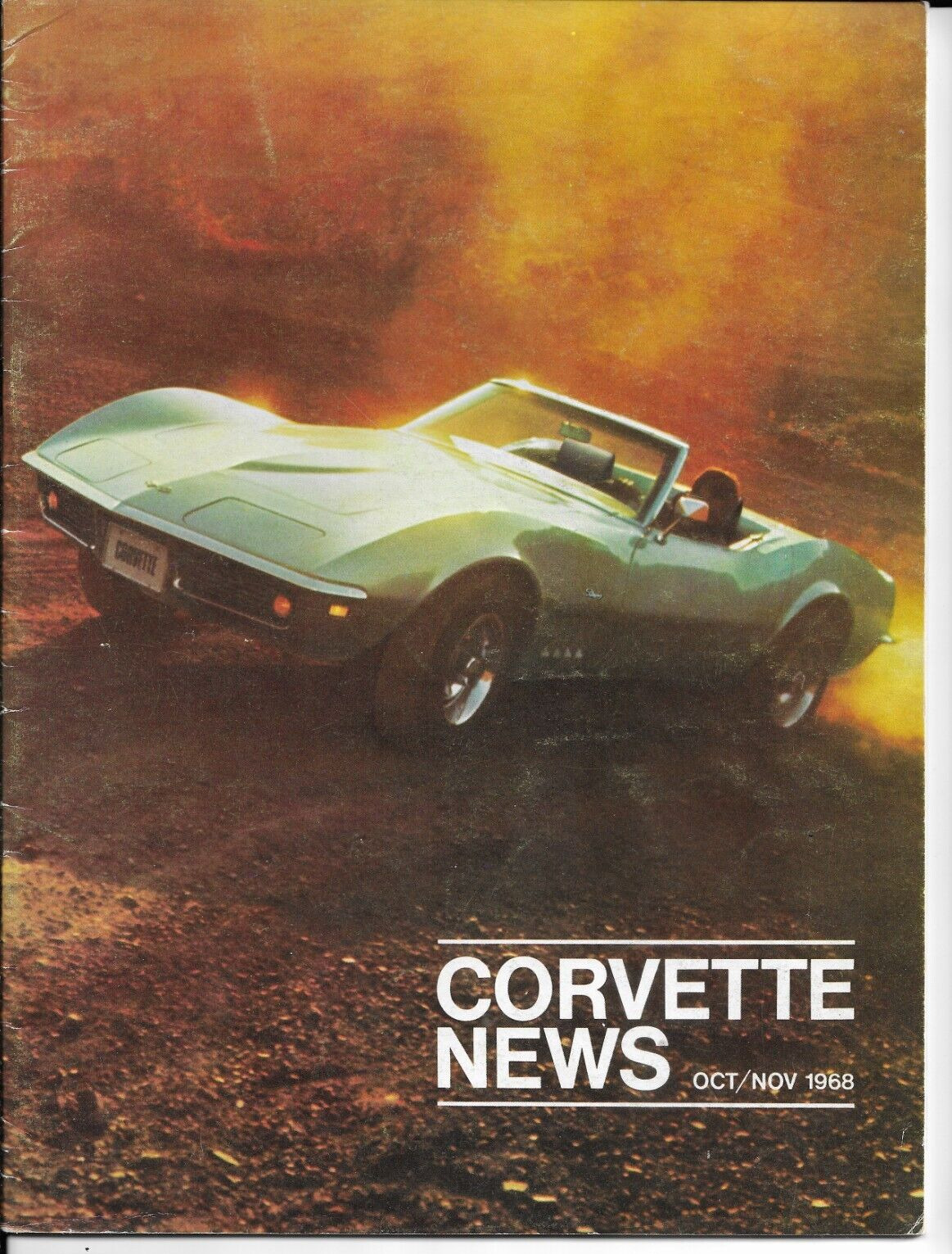 Corvette News Magazine C3 Cover October November 1968