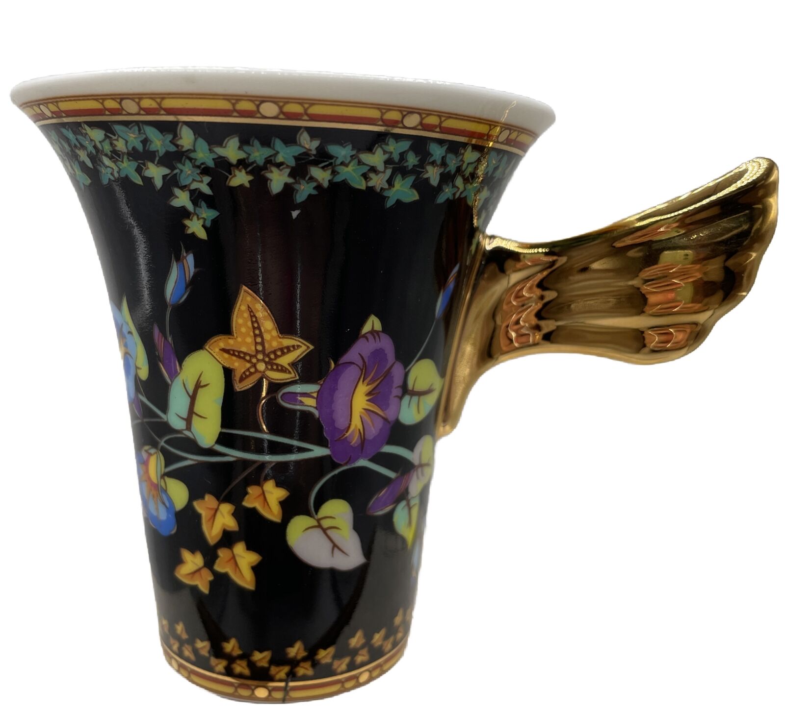 Versace Rosenthal Porcelain Gold Ivy Cup