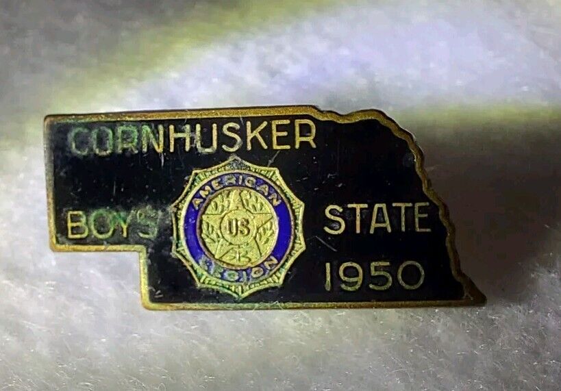 1950 Nebraska Boys State Cornhusker Screw Back Pin