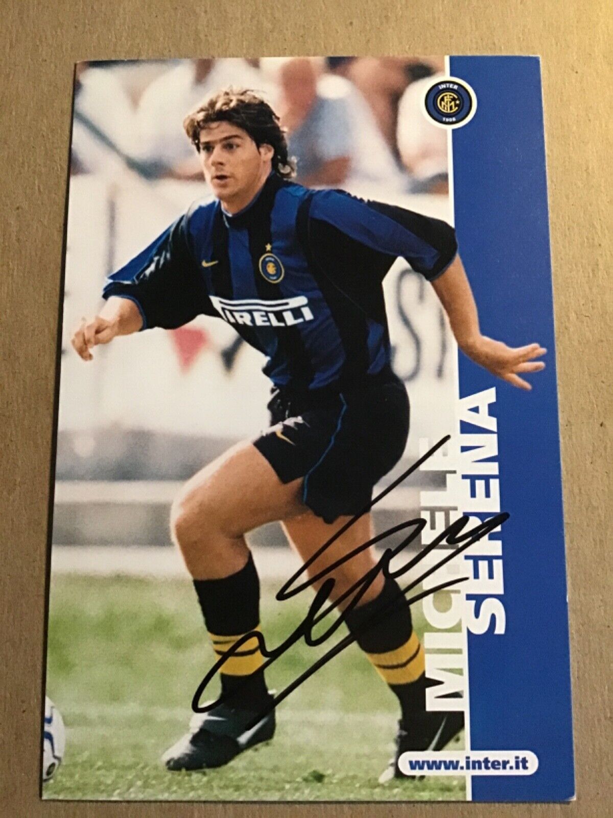 Michele Serena, Italy 🇮🇹 Inter Milan 2000/01 hand signed