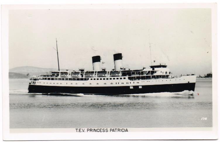 Vintage PC; T.E.V. Princess Patricia Steamer Ship