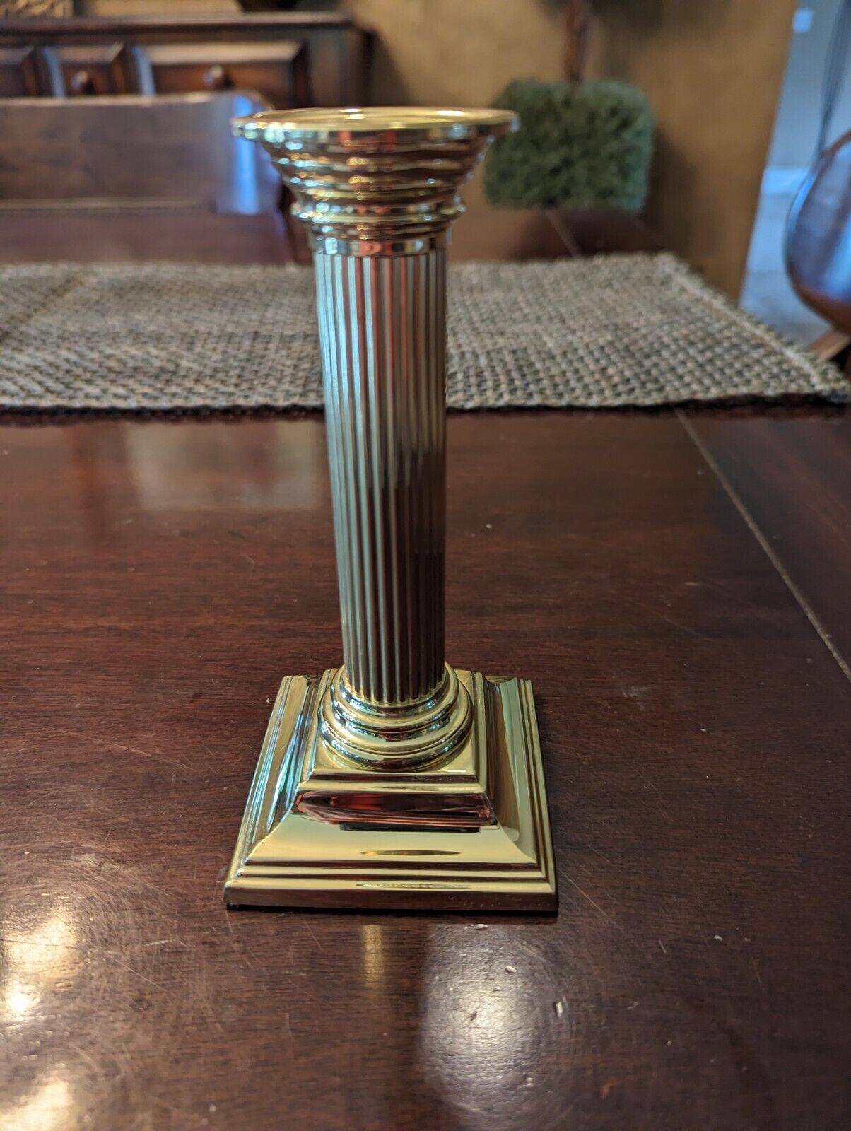 Vintage BALDWIN Brass Smithsonian Institute Candle Stick Holder 6.75\