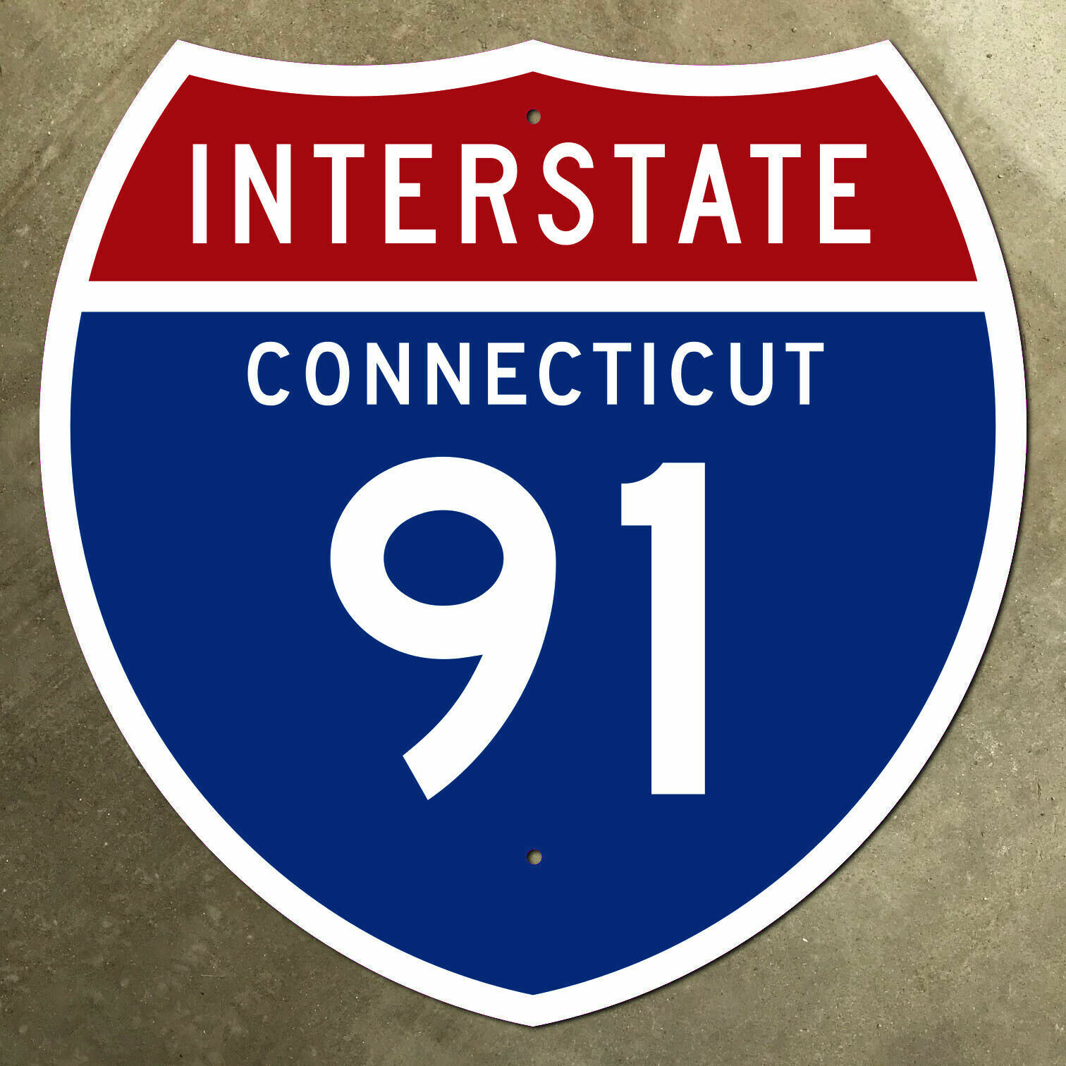 Connecticut interstate route 91 highway marker road sign 18x18