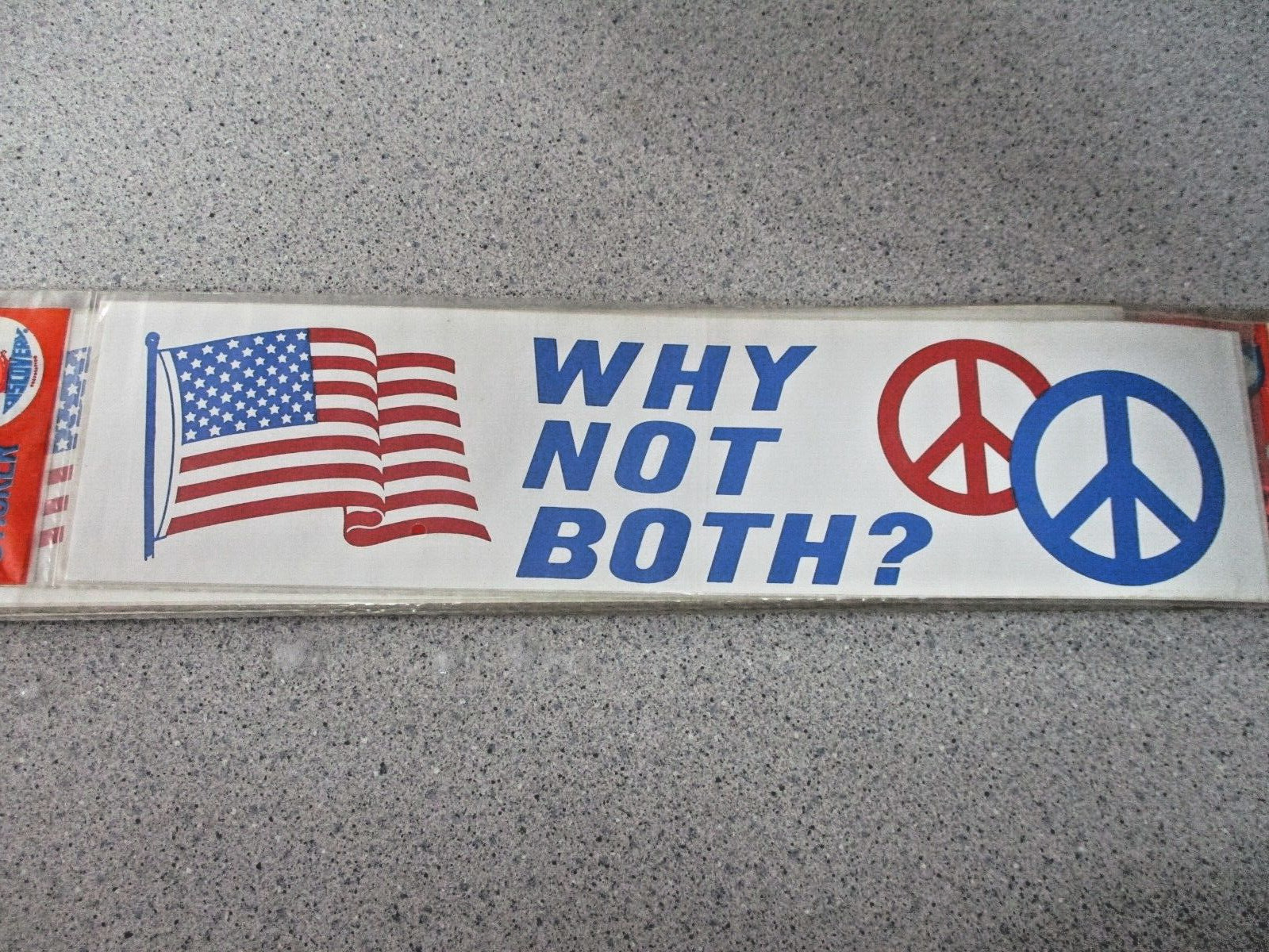original VINTAGE 70\'s BUMPER STICKERS  WHY NOT BOTH